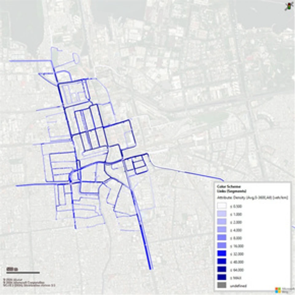Traffic density model output for Cimanggis-Cibitung toll road forecasting study